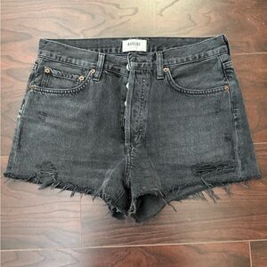 AGOLDE Black Denim Shorts